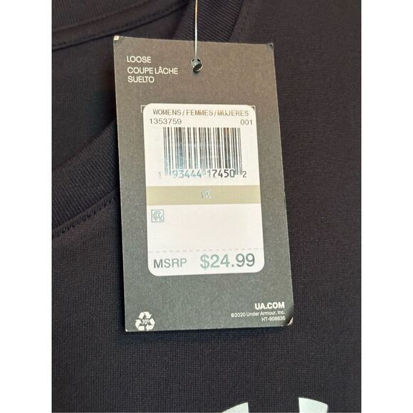 UNDER ARMOUR - TWO (2) NWT - L Sz 1X HeatGear Loose Fit Short Sleeve Tee/Black - Picture 11 of 15